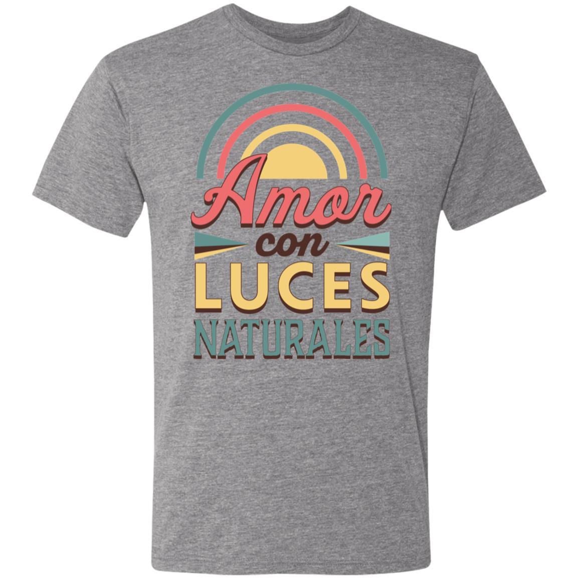 Triblend T-Shirt for Man, Amor Con Luces - LOS GUSANOS