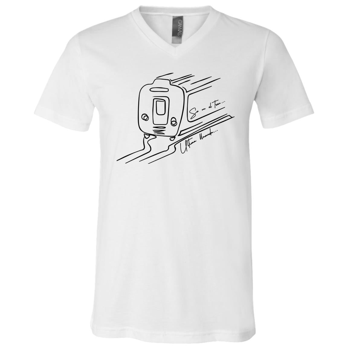 Unisex Jersey SS V-Neck T-Shirt, Tren - LOS GUSANOS