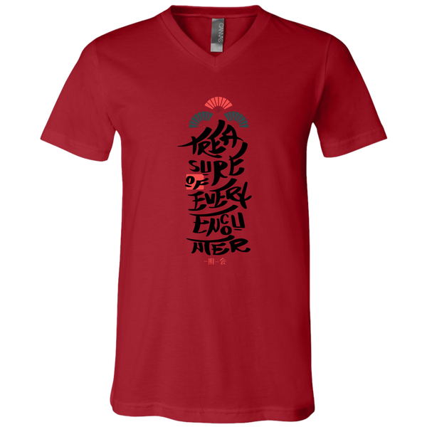 Jersey SS V-Neck Unisex t-Shirt, Treasure of Every Encounter – LOS
