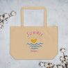 Large organic tote bag Summer Love - LOS GUSANOS