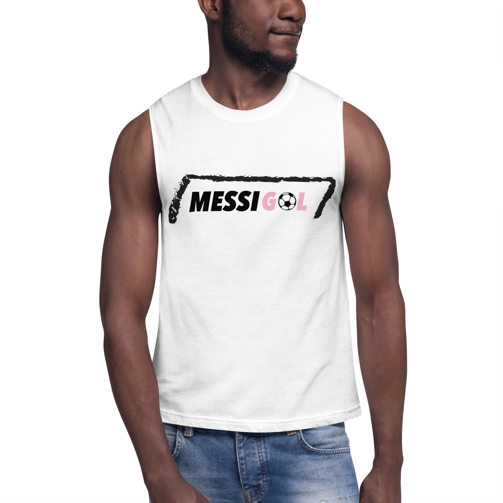 Muscle Shirt for Man, MessiGol - LOS GUSANOS
