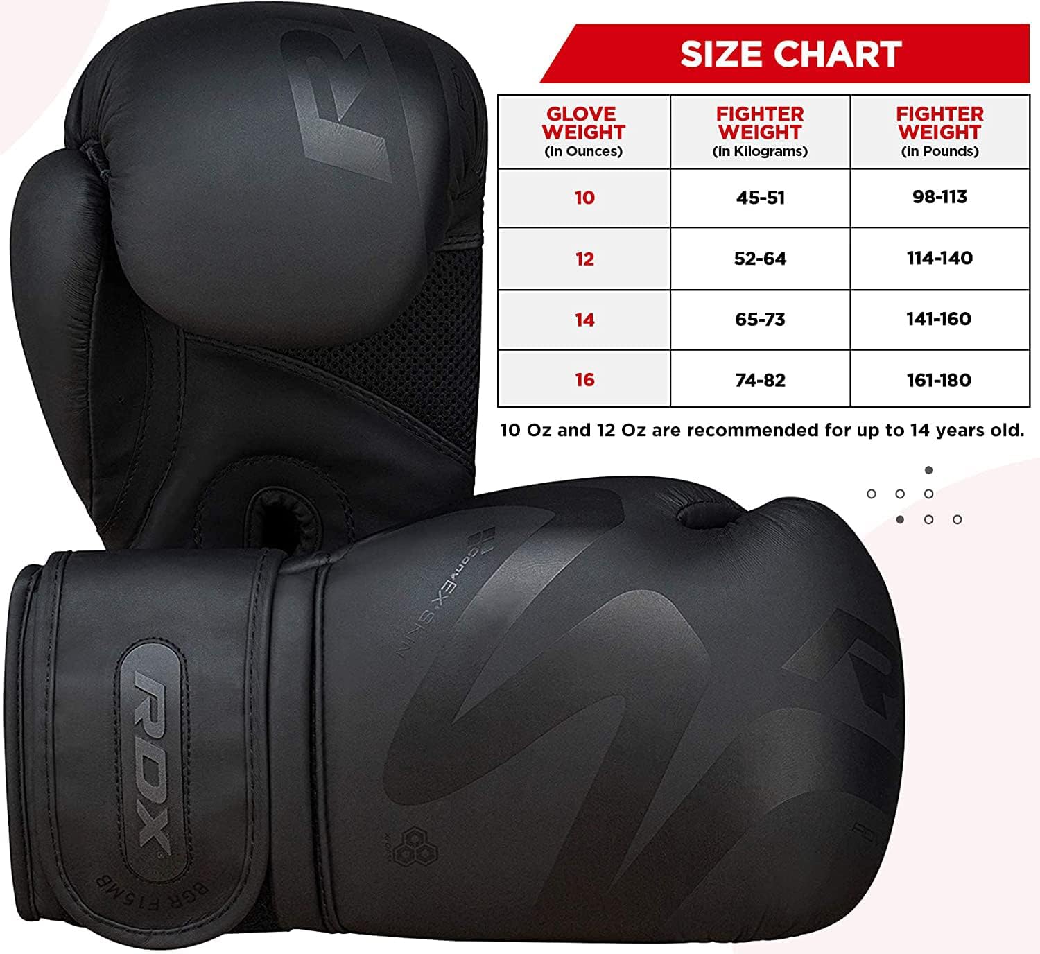 RDX Boxing Gloves F15 Sparring Muay Thai Pro Training, Maya Hide Leather, Kickboxing Heavy Punching Bag Focus MMA.