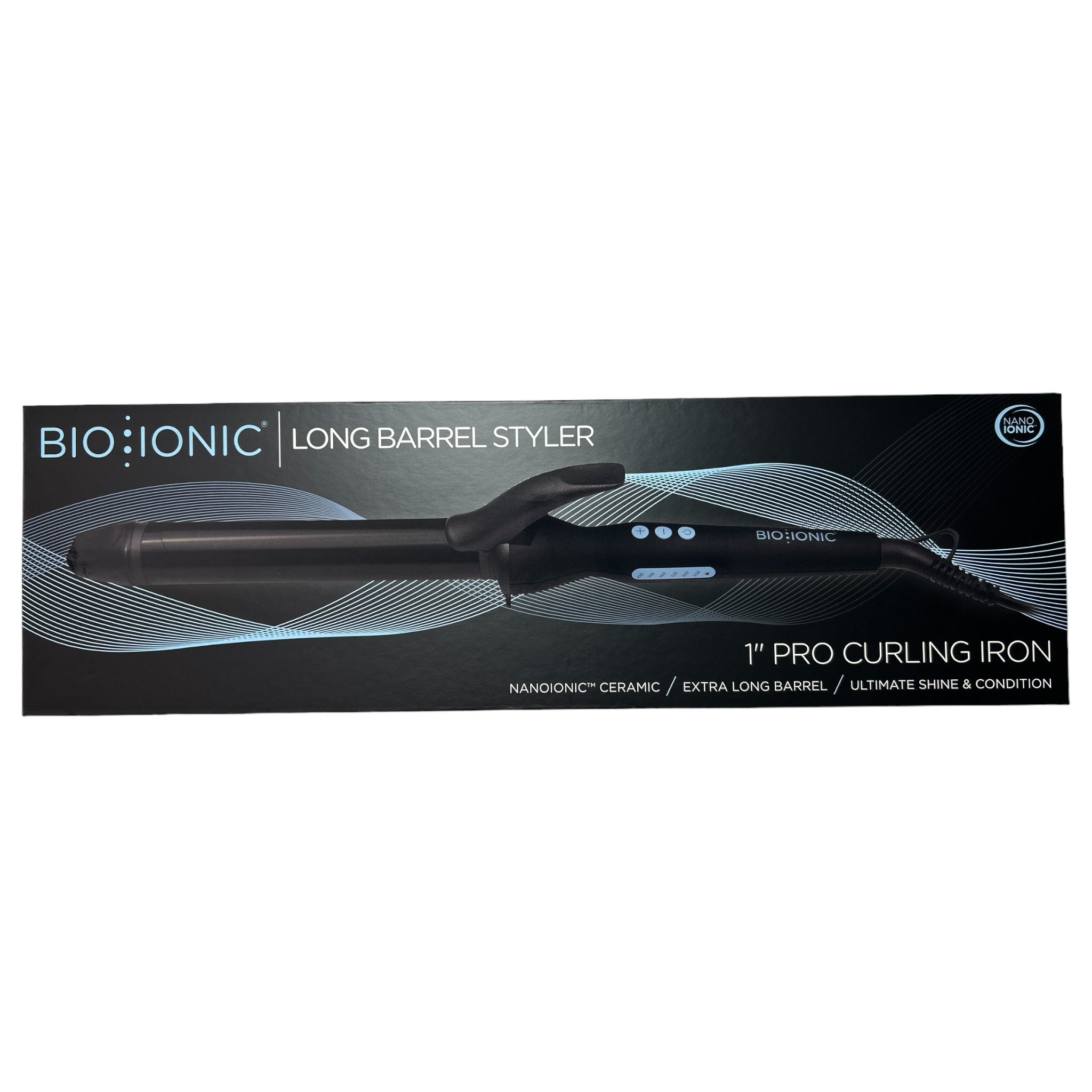 Bio Ionic Long Barrel Styler: 1-Inch Ceramic Curling Iron for Long & Medium Hair