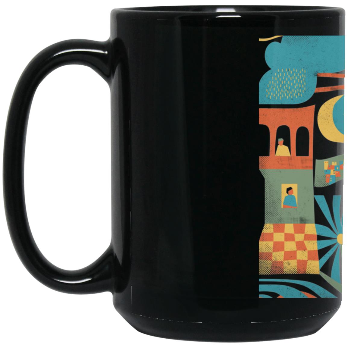 15 oz. Black Mug, Mother - LOS GUSANOS