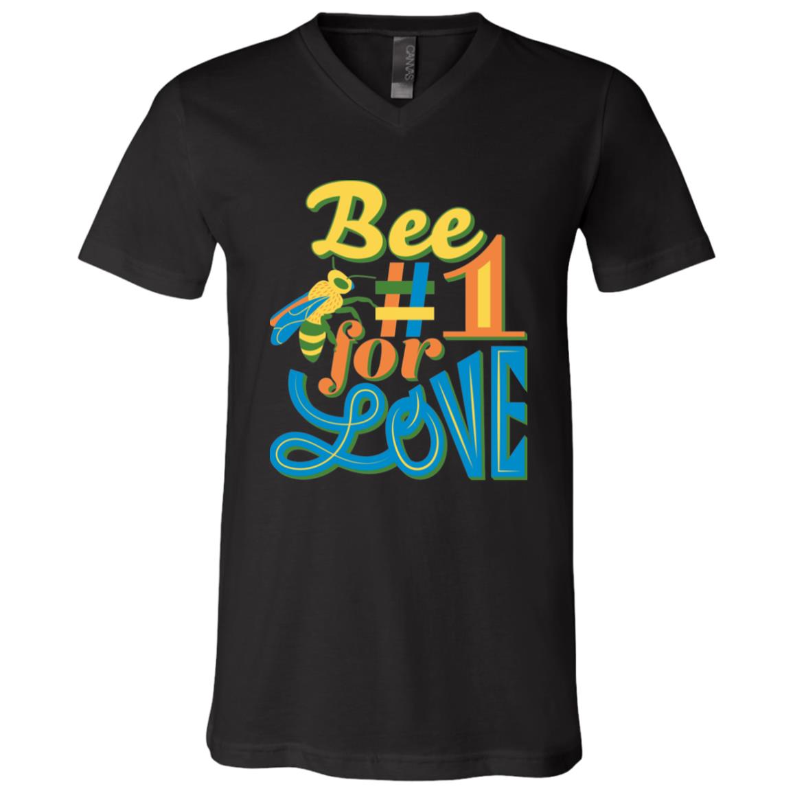 Unisex Jersey SS V-Neck T-Shirt, Bee #1