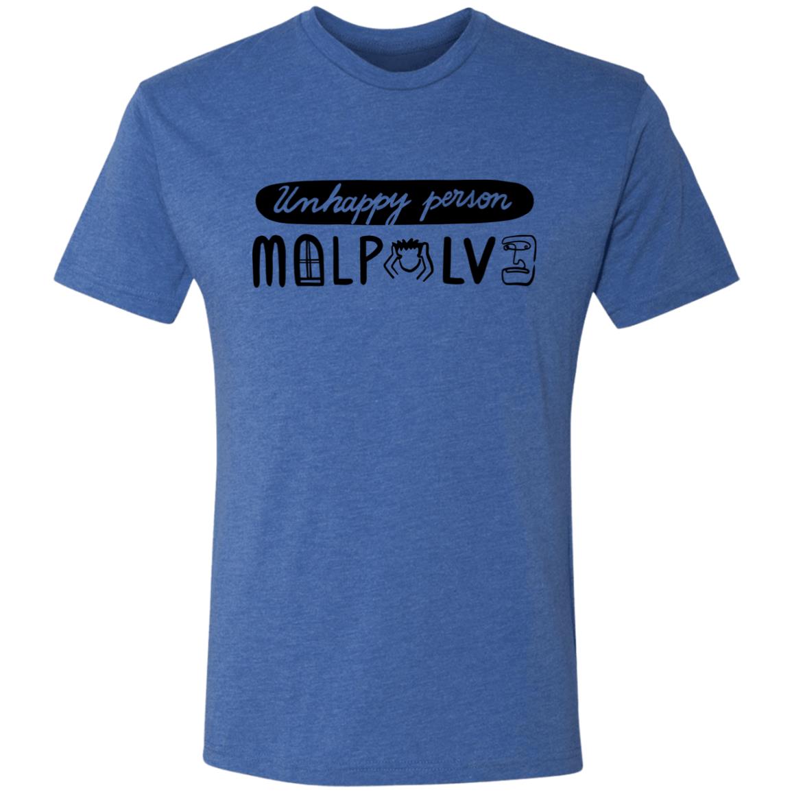 Triblend T-Shirt for Man, Unhappy Person