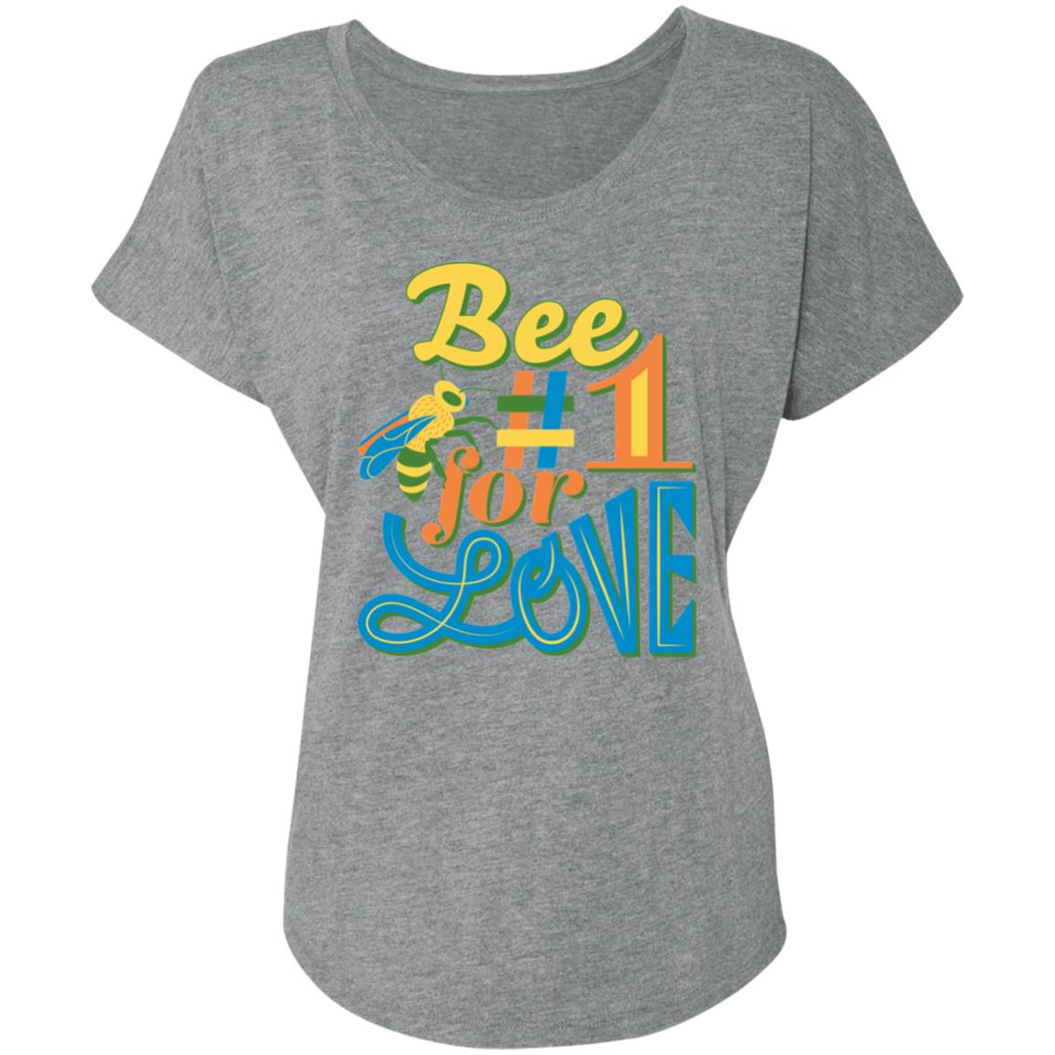 Ladies' Triblend Dolman Sleeve Woman's T-shirt, Bee #1