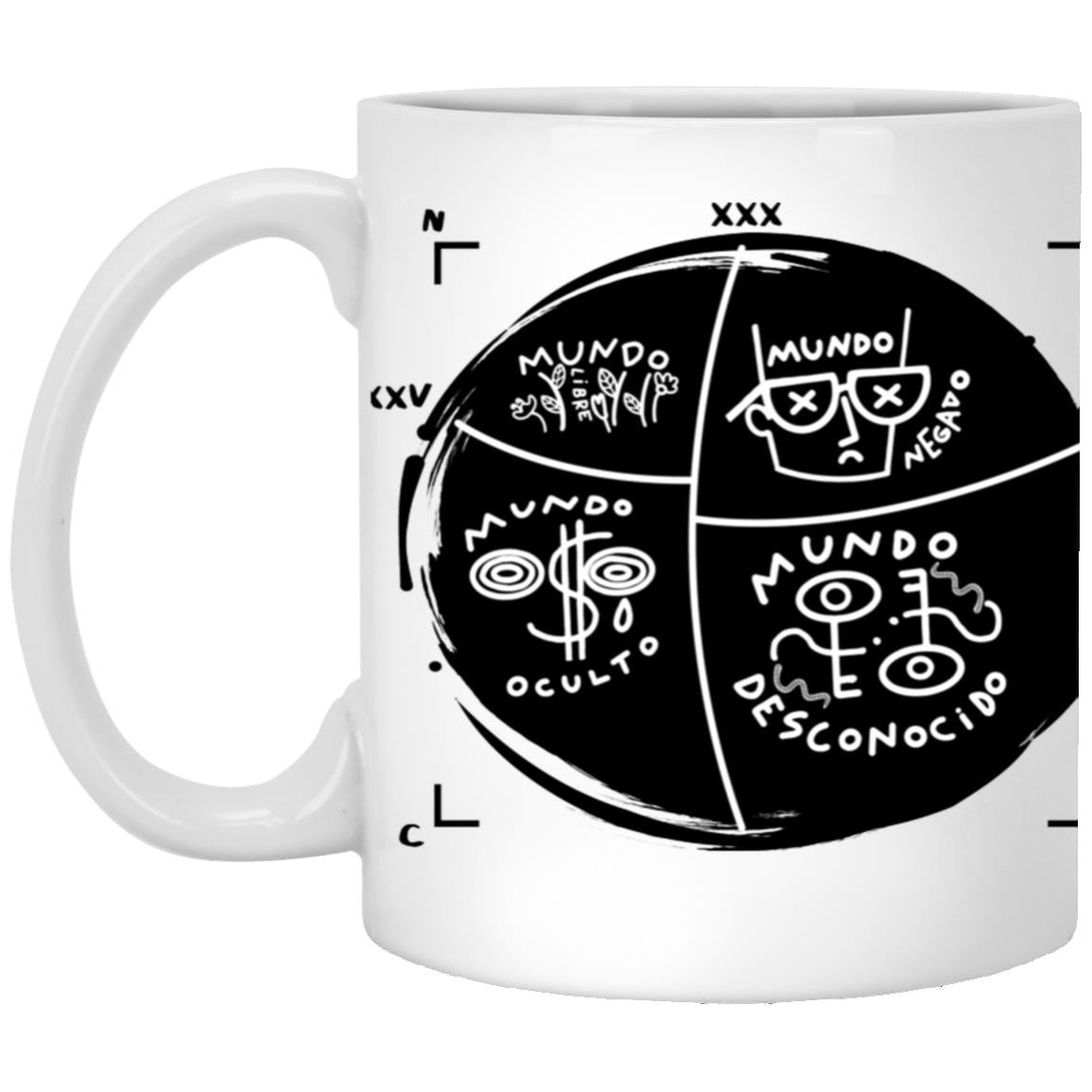 XP8434 11oz White Mug, Mundo Johari