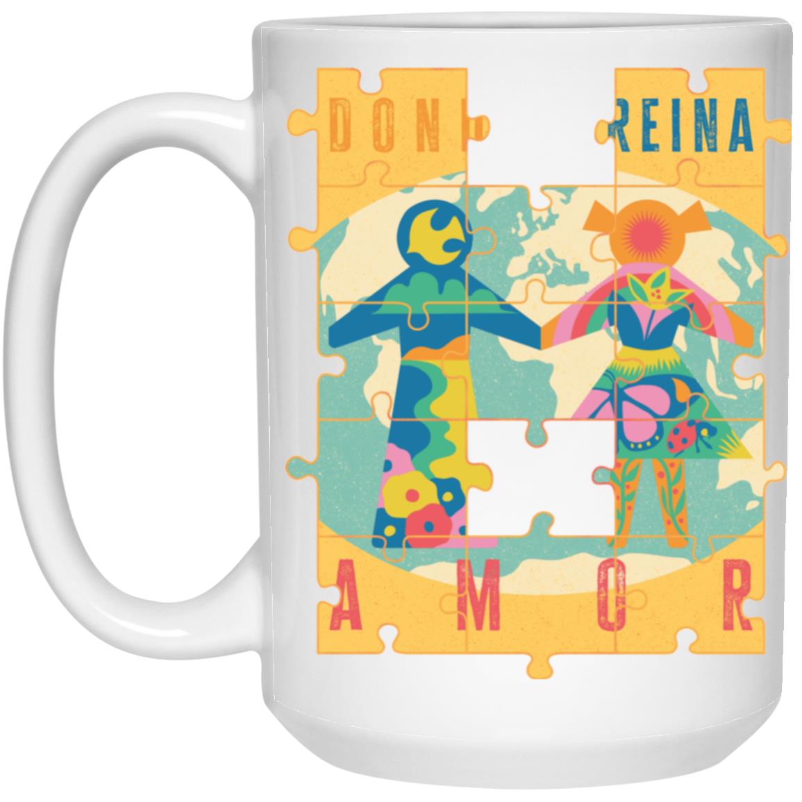 21504 15oz White Mug, Donde Reina...