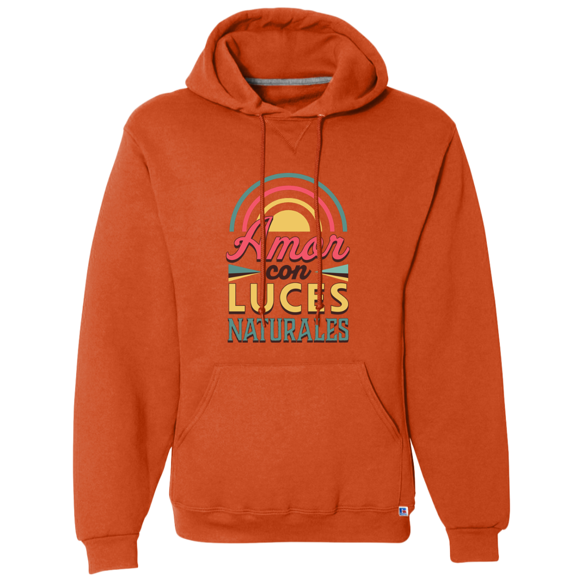 Dri-Power Fleece Pullover. Men's Hoodie, Amor con Luces Naturales