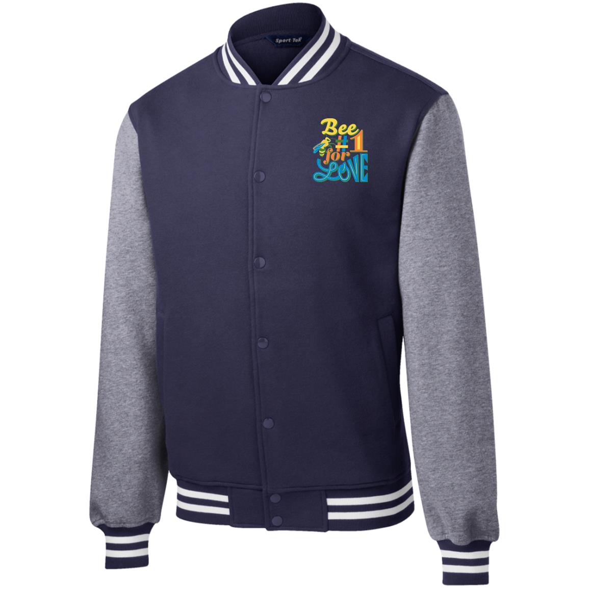 Fleece Letterman Men's Jacket, TKE - LOS GUSANOS