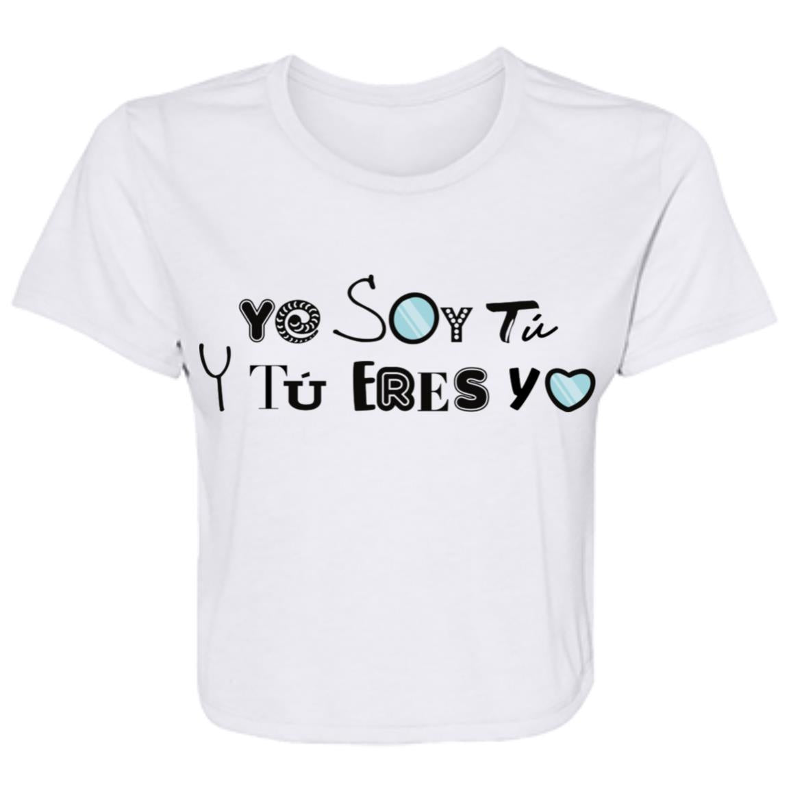 Ladies' Flowy Cropped Tee, Yo Soy Tú