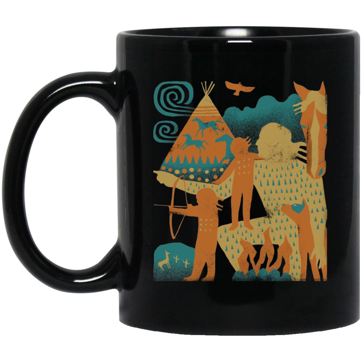 11 oz. Black Mug, Father - LOS GUSANOS