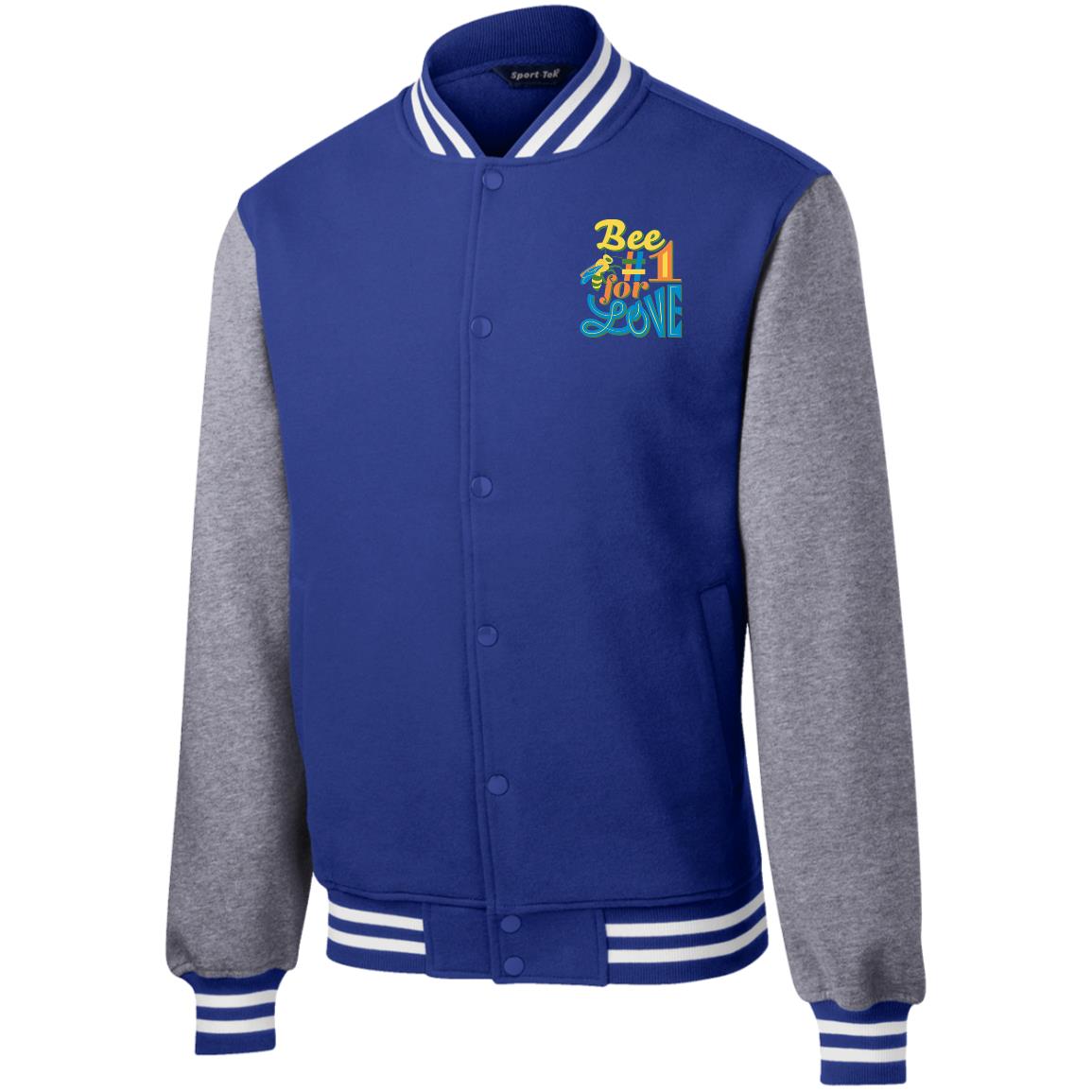 Fleece Letterman Men's Jacket, TKE - LOS GUSANOS