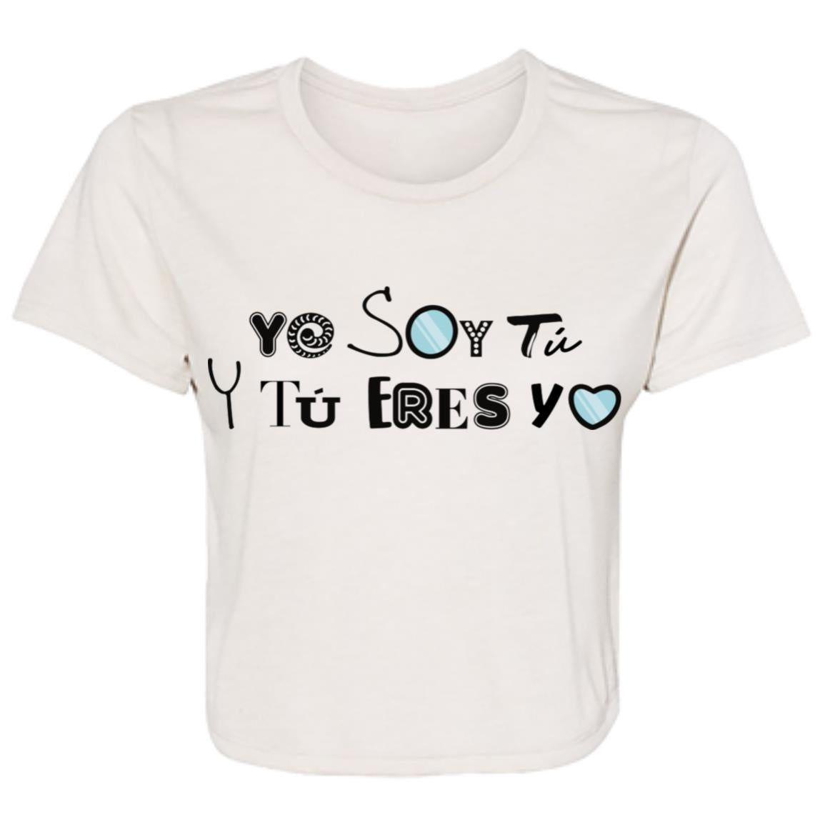 Ladies' Flowy Cropped Tee, Yo Soy Tú