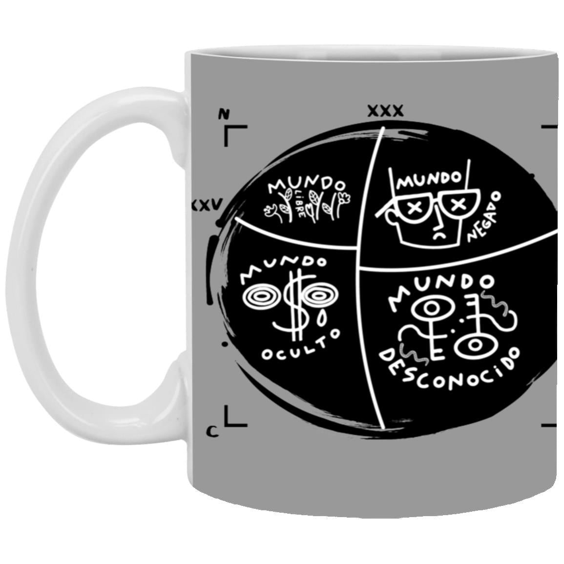 XP8434 11oz White Mug, Mundo Johari