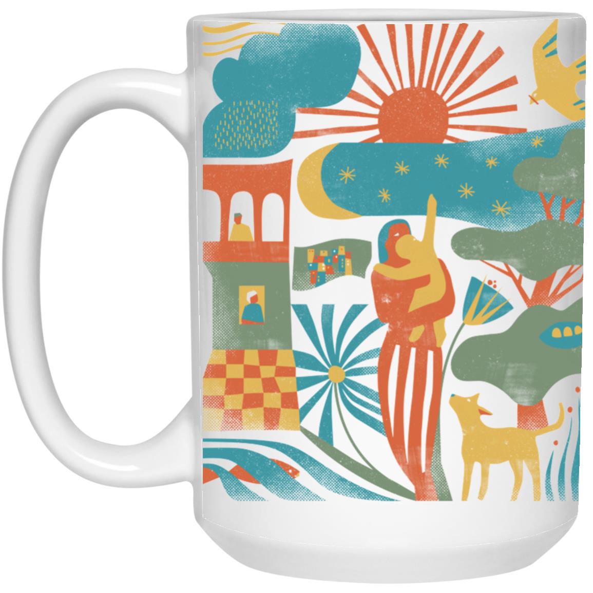 15 oz. White Mug, Mother - LOS GUSANOS