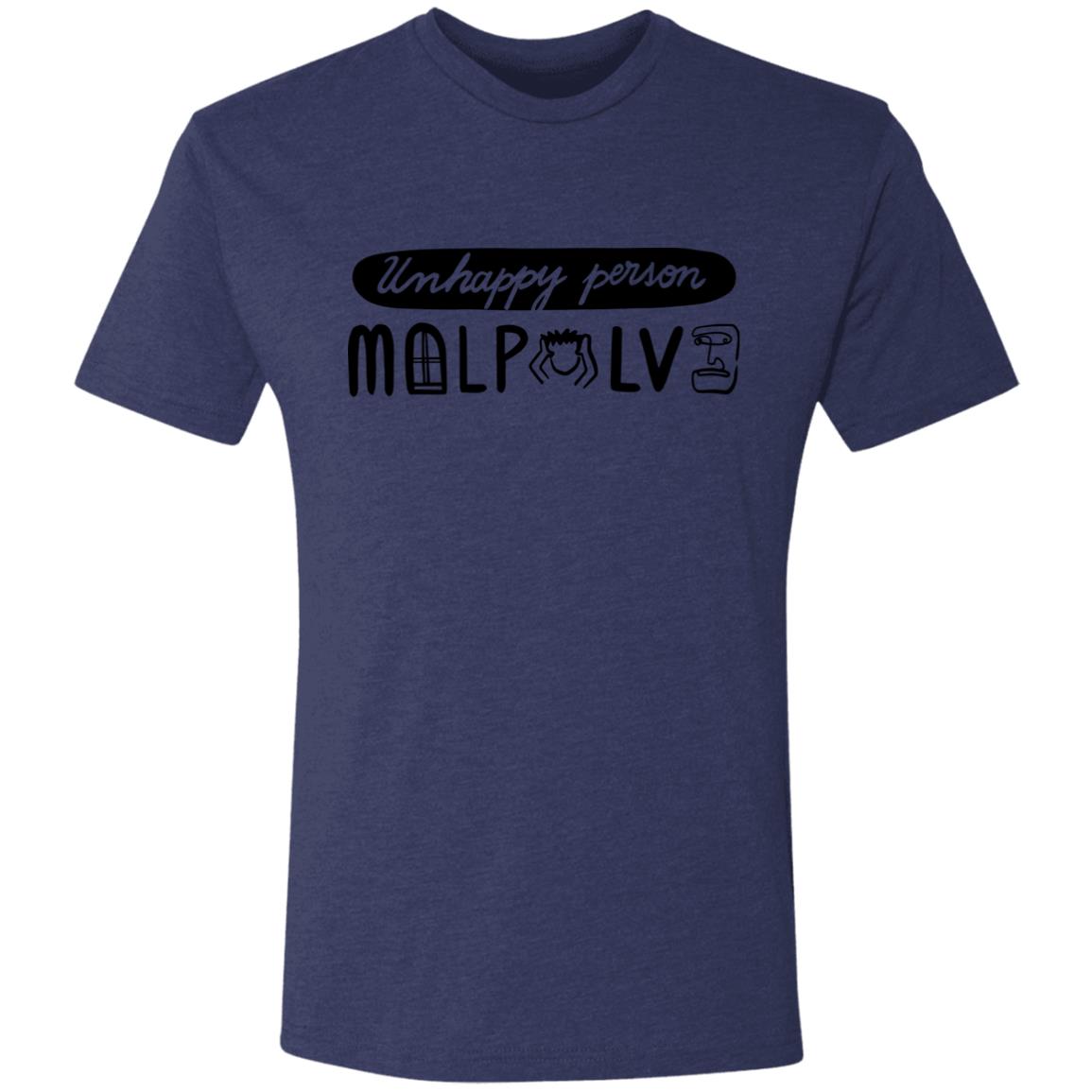 Triblend T-Shirt for Man, Unhappy Person