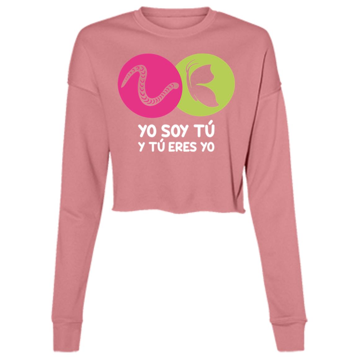 Ladies' Cropped Fleece Crew, Yo Soy Tú