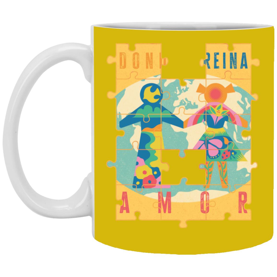 XP8434 11oz White Mug, Donde Reina...