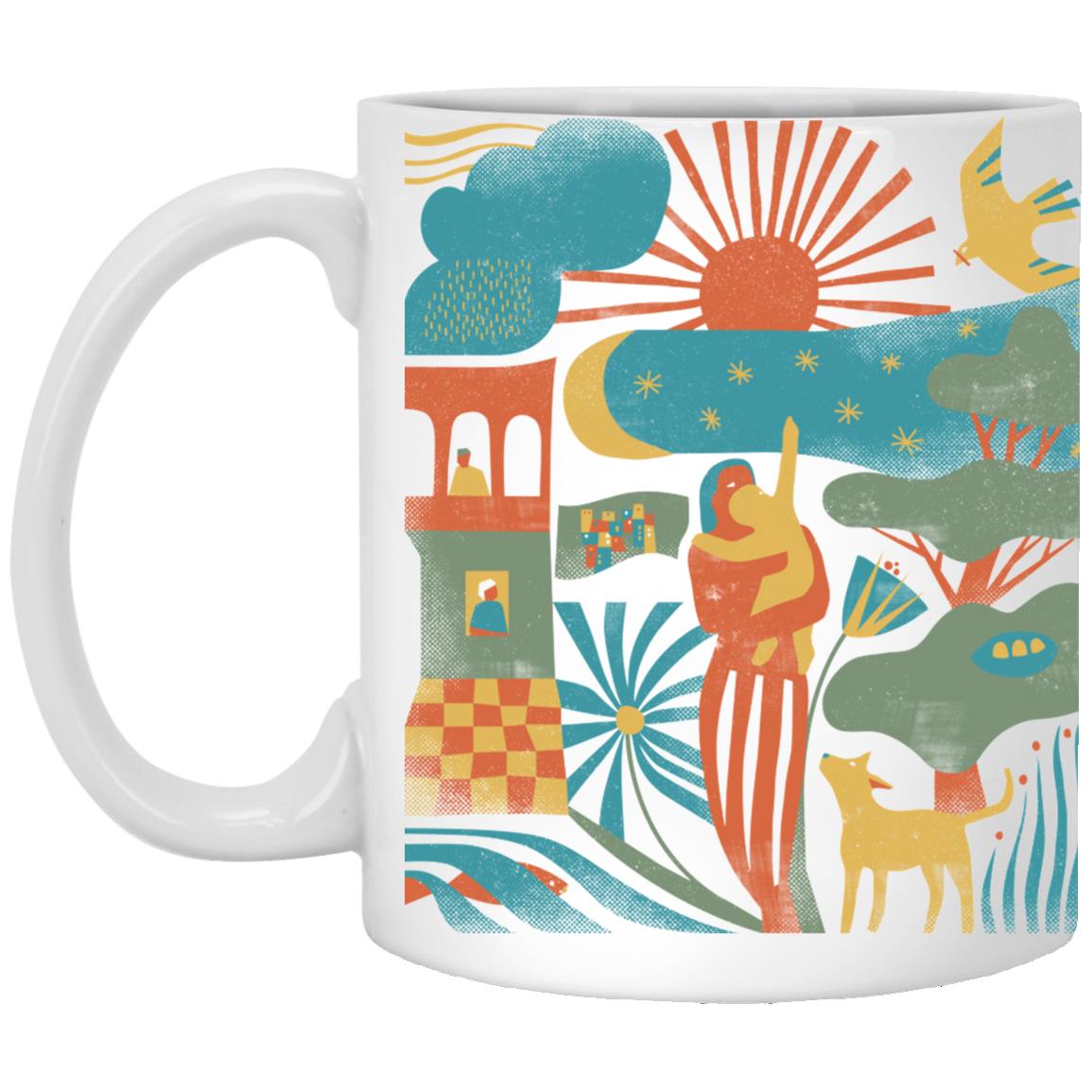 11 oz. White Mug, Mother - LOS GUSANOS