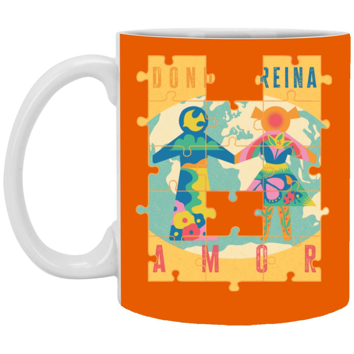 XP8434 11oz White Mug, Donde Reina...