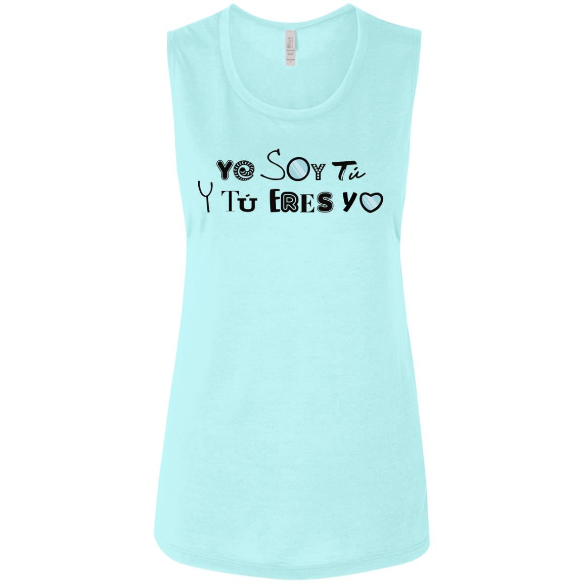 Ladies' Flowy Muscle Women's Tank, Yo Soy Tú