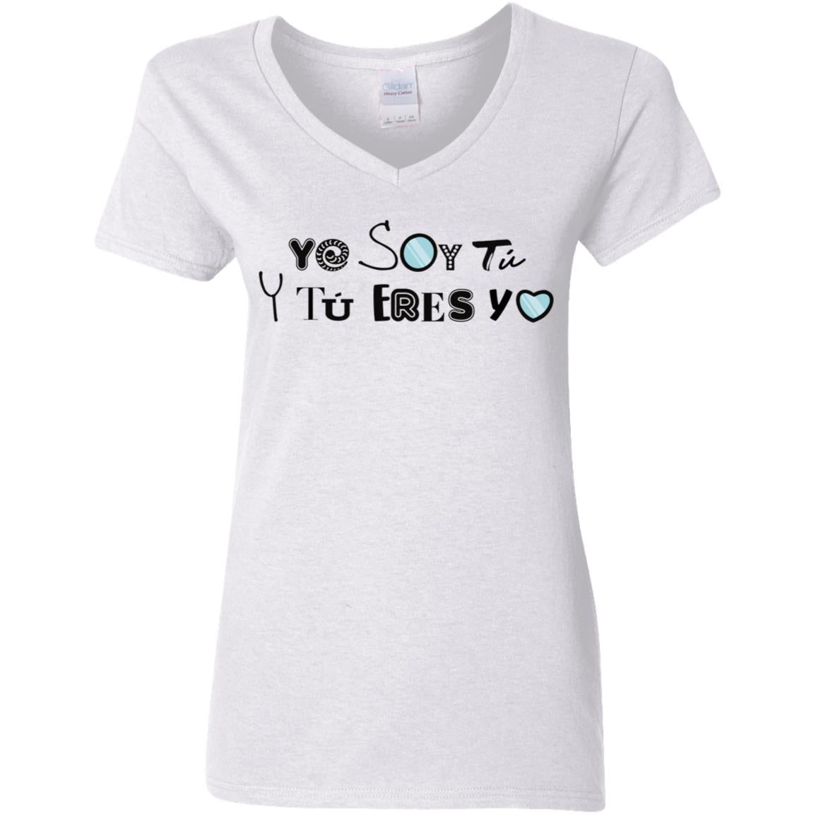 Ladies' 5.3 oz. V-Neck Women's T-Shirt, Yo Soy Tú