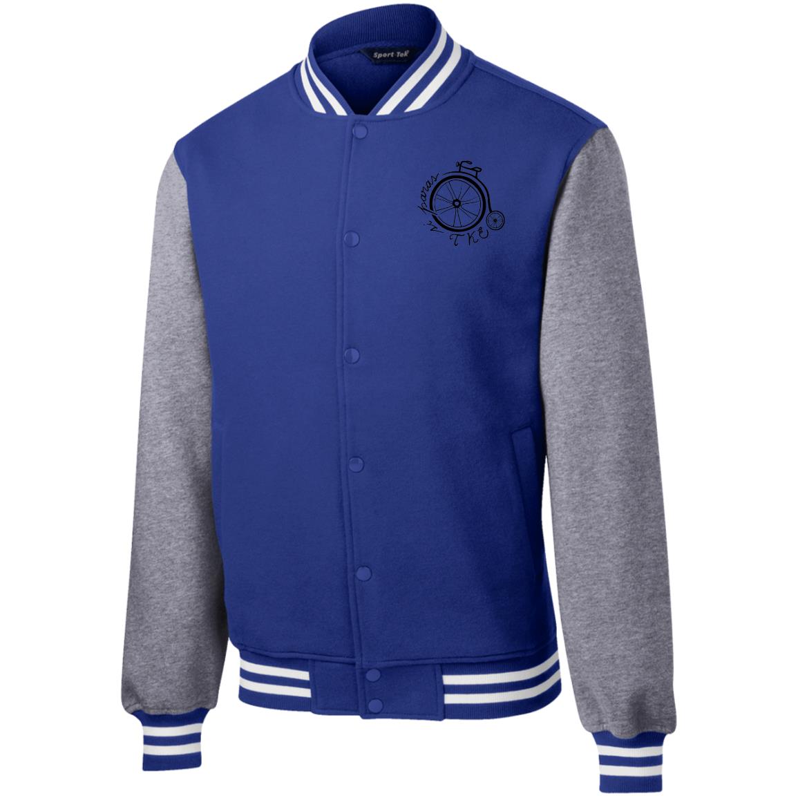 Fleece Letterman Men's Jacket, TKE - LOS GUSANOS