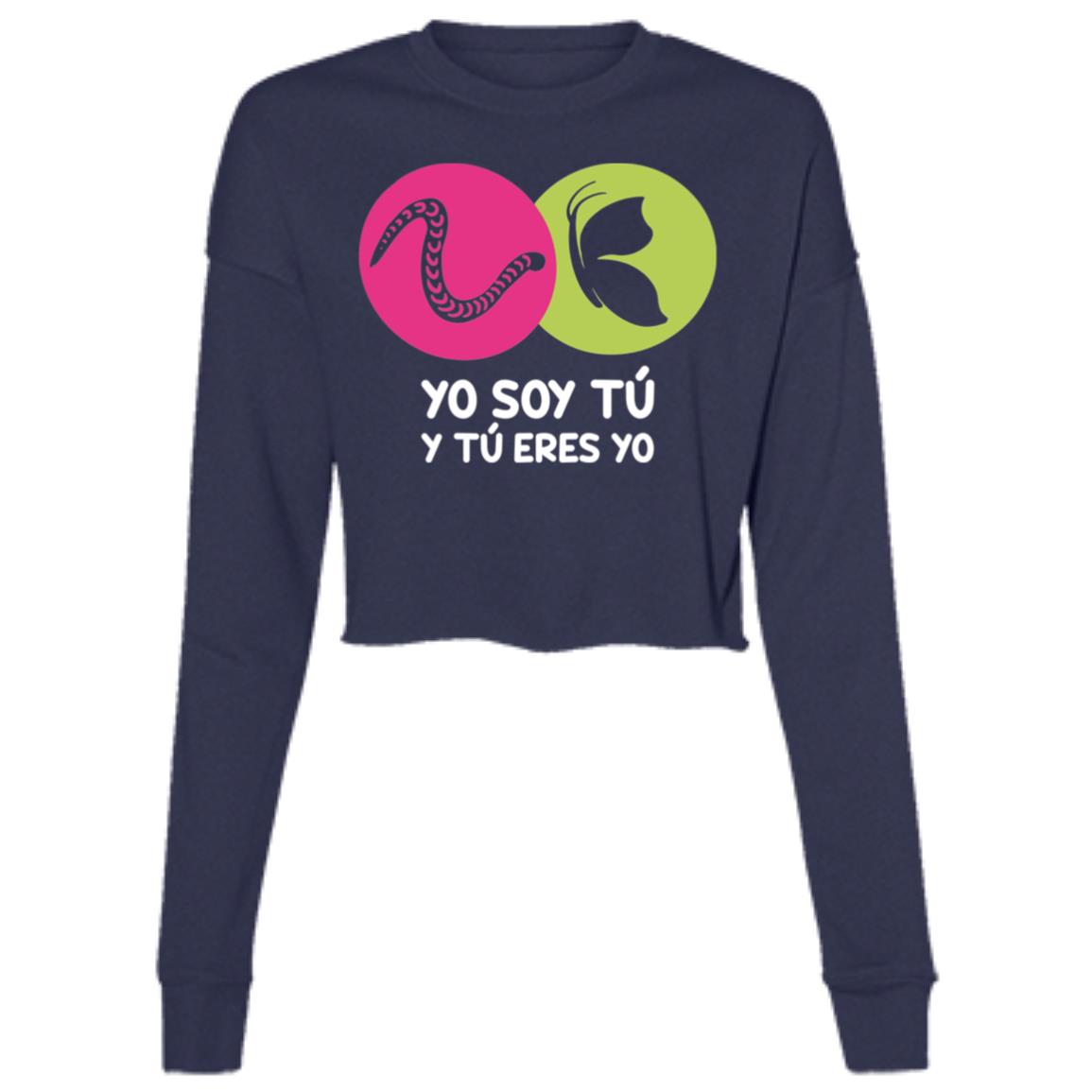 Ladies' Cropped Fleece Crew, Yo Soy Tú