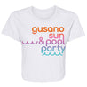 Ladies T-shirt Flowy Cropped, Pool Party - LOS GUSANOS