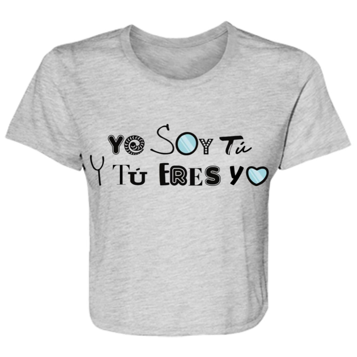 Ladies' Flowy Cropped Tee, Yo Soy Tú