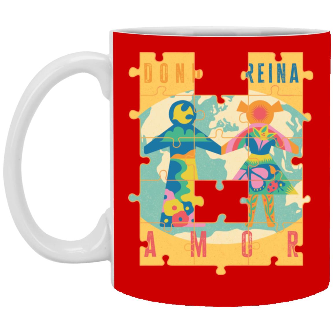 XP8434 11oz White Mug, Donde Reina...