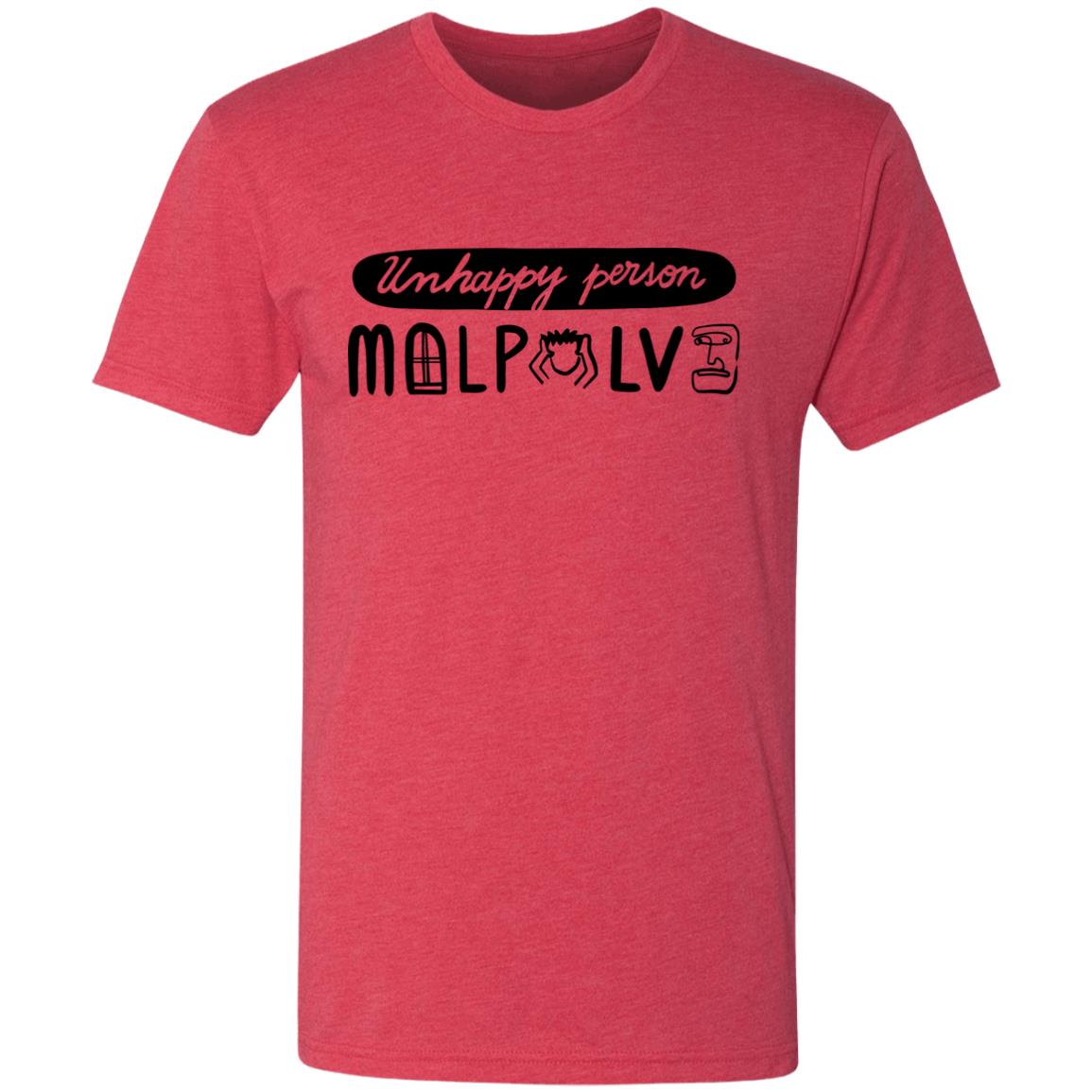 Triblend T-Shirt for Man, Unhappy Person