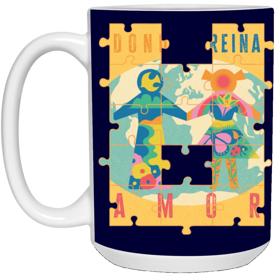 21504 15oz White Mug, Donde Reina...