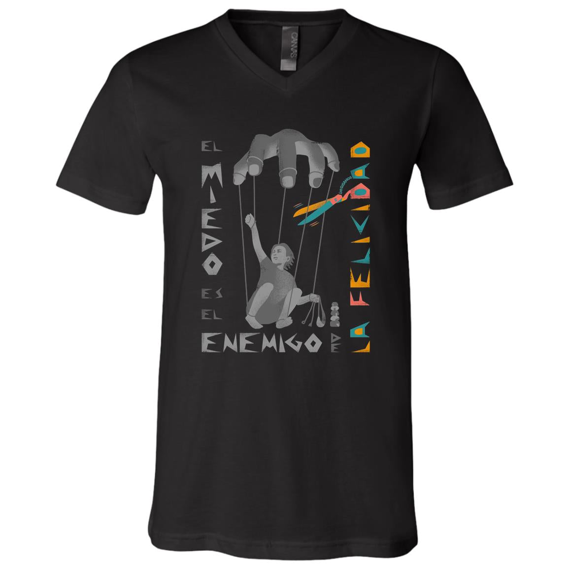 Unisex Jersey SS V-Neck T-Shirt, El Miedo