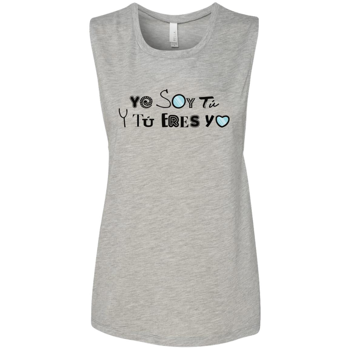 Ladies' Flowy Muscle Women's Tank, Yo Soy Tú - LOS GUSANOS