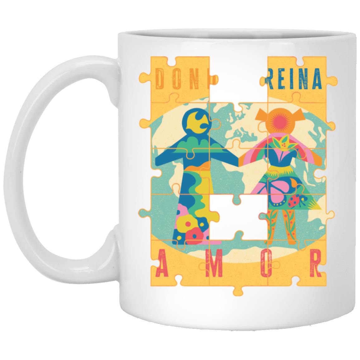 XP8434 11oz White Mug, Donde Reina...