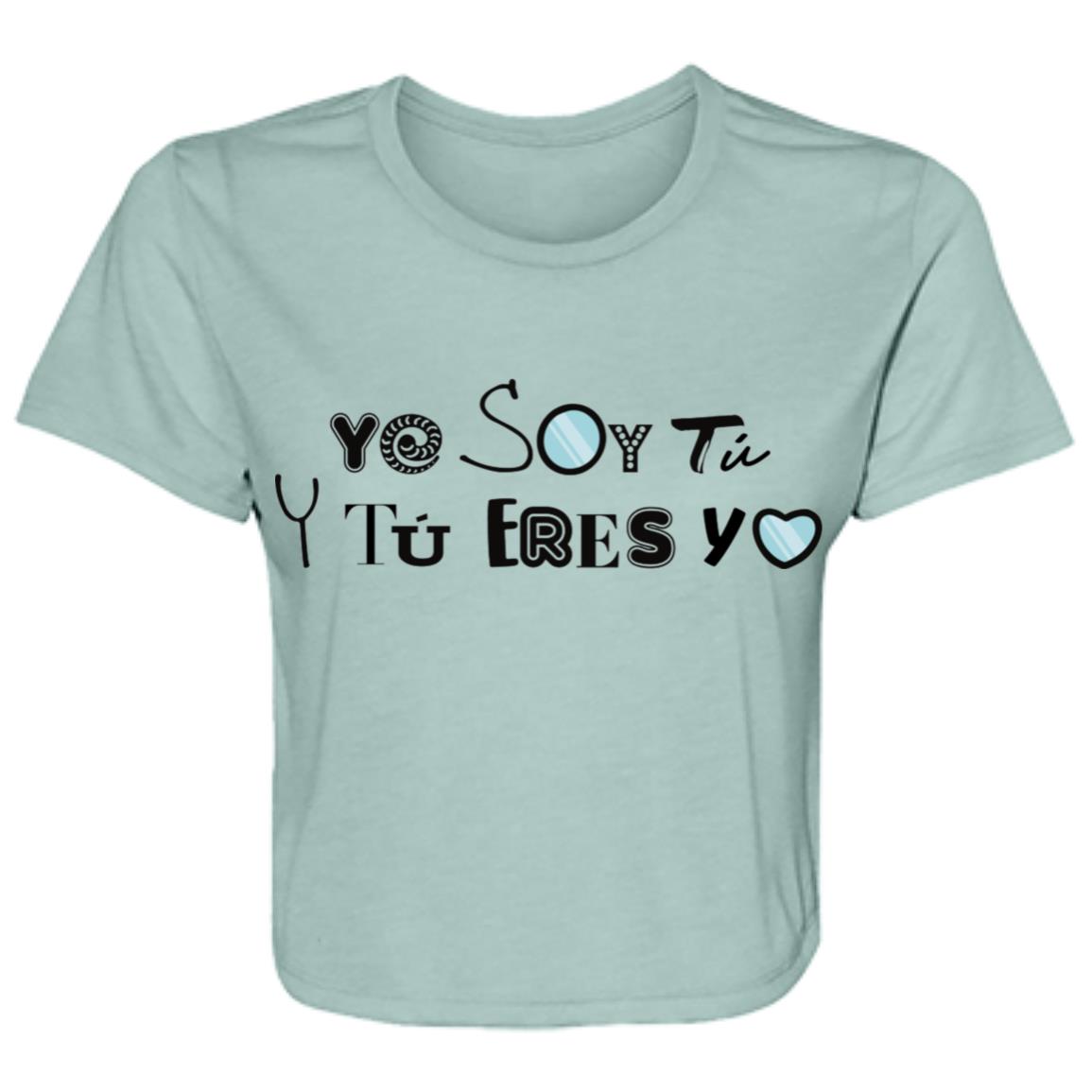 Ladies' Flowy Cropped Tee, Yo Soy Tú