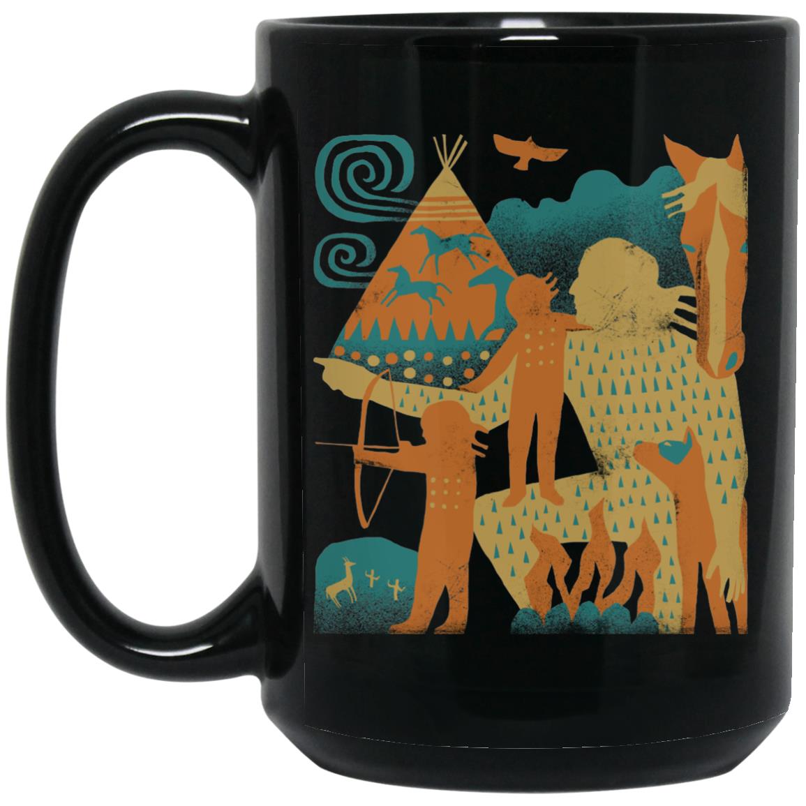 15 oz. Black Mug, Father - LOS GUSANOS