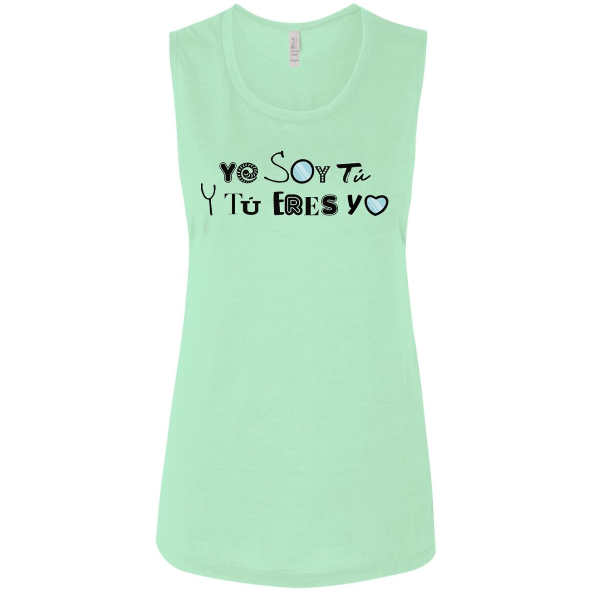 Ladies' Flowy Muscle Women's Tank, Yo Soy Tú