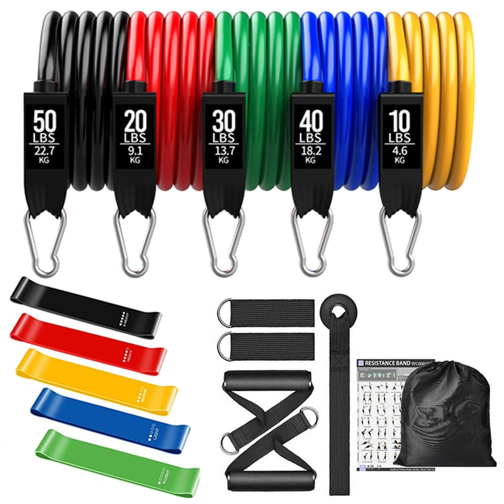 Up to 360lbs Fitness Exercises Resistance Bands for Outdoor and Indoor