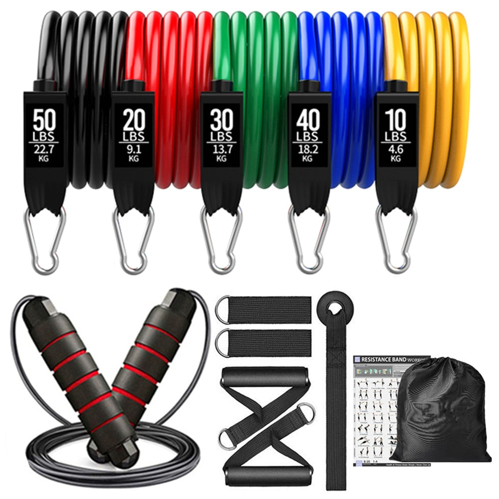 Up to 360lbs Fitness Exercises Resistance Bands for Outdoor and Indoor