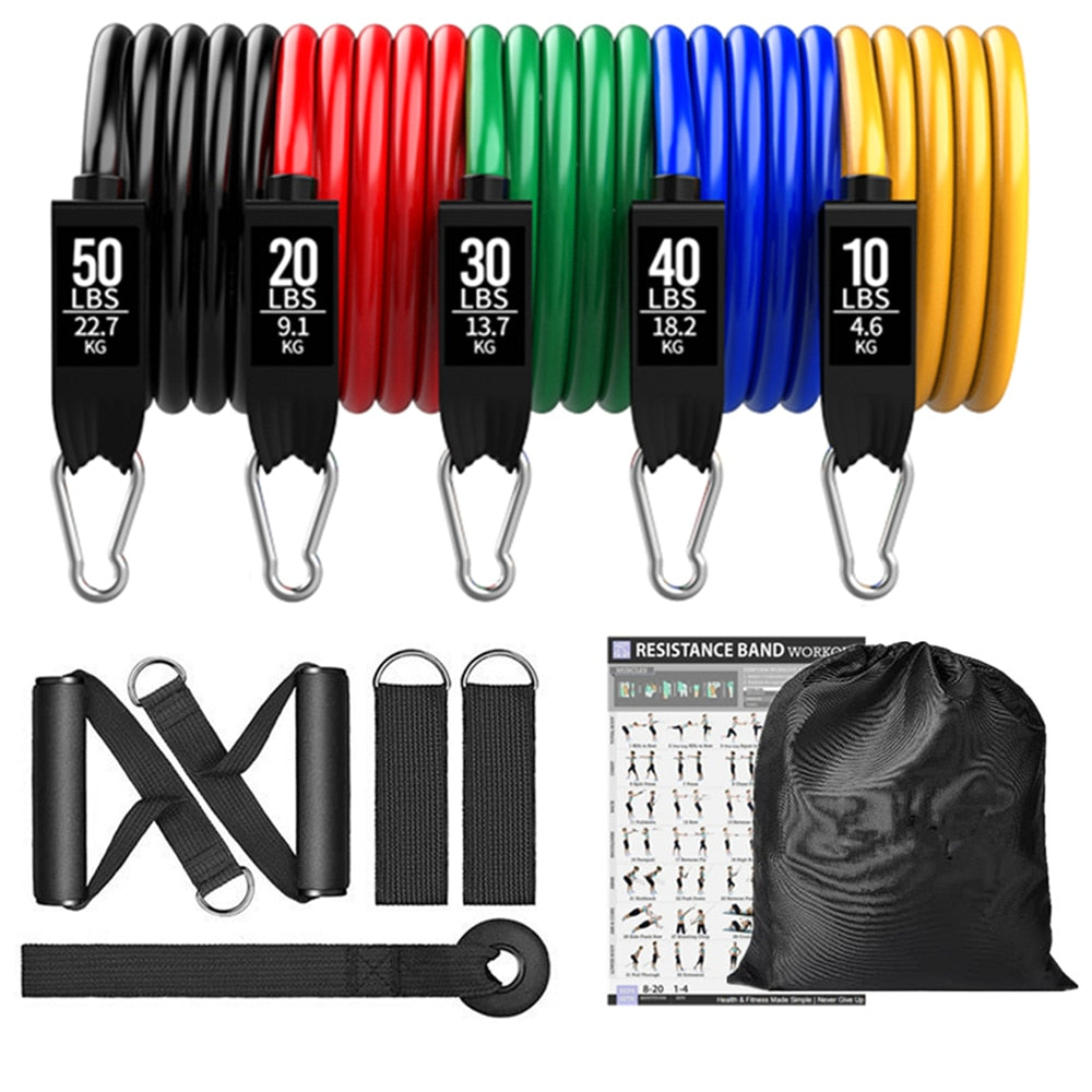 Up to 360lbs Fitness Exercises Resistance Bands for Outdoor and Indoor