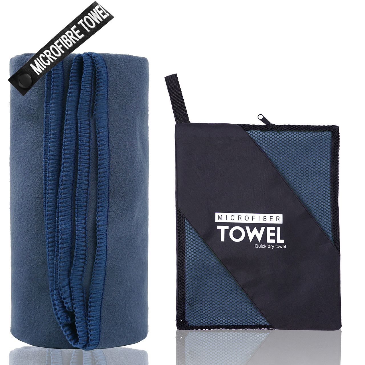 Microfiber Towel Perfect Travel & Gym & Camping Towel. Quick Dry - Super Absorbent - Ultra Compact - Lightweight. Suitable for Trip, Beach, Shower, Backpacking, Pool