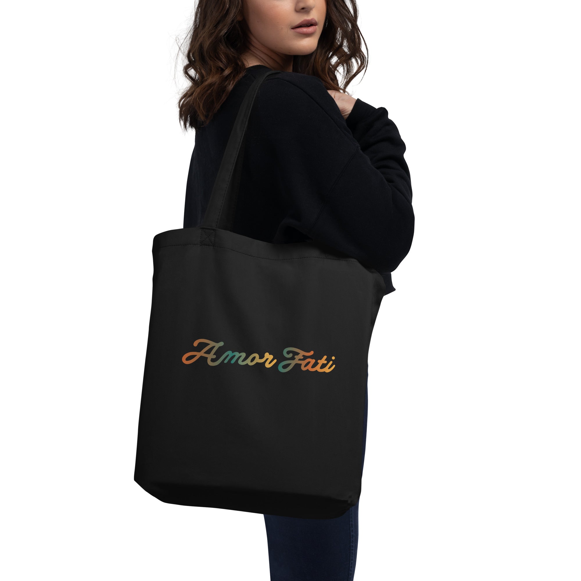 Eco Tote Bag - Amor Fati Design by Los Gusanos | Sustainable Canvas Bag for Everyday Use