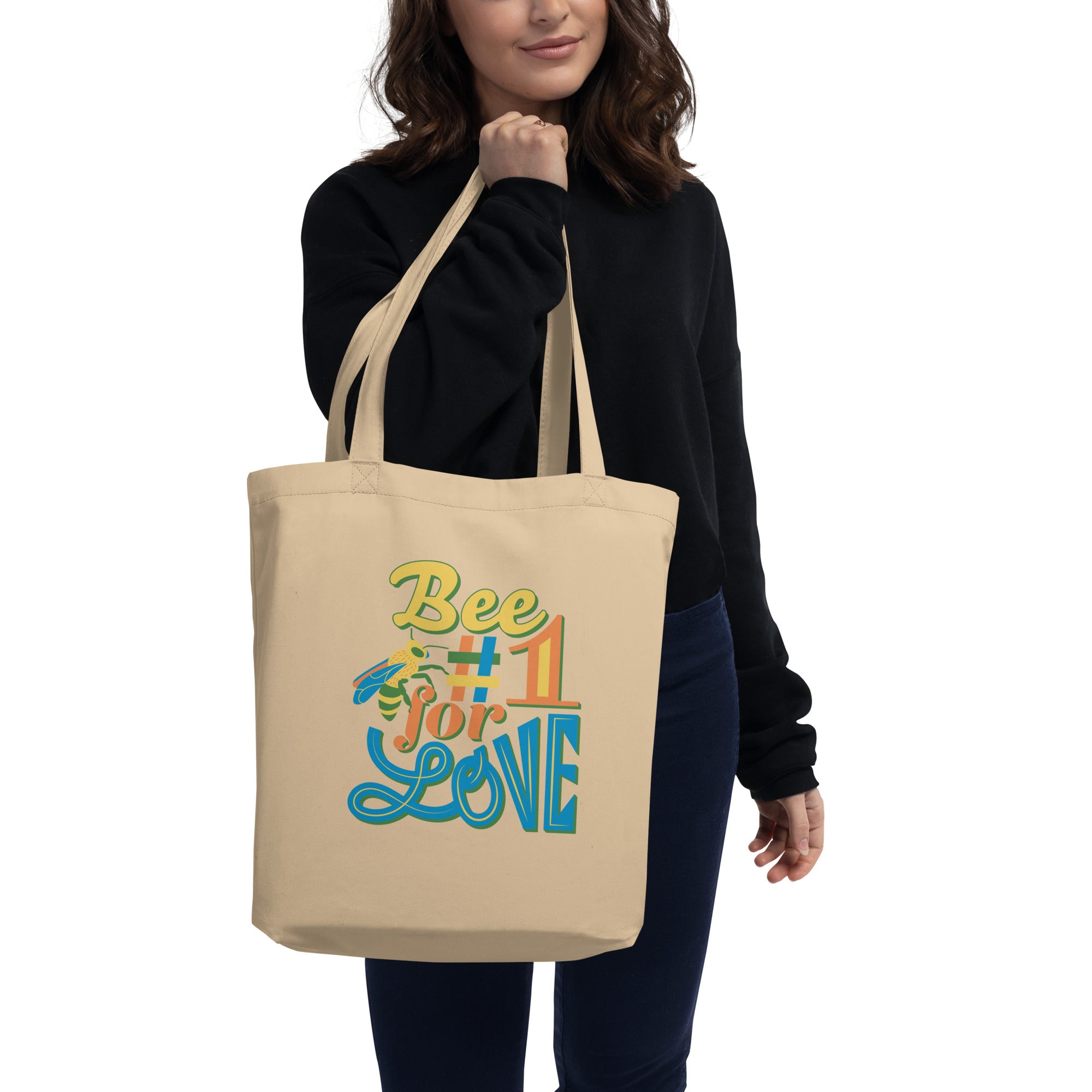 Eco Tote Bag, Bee #1 For Love