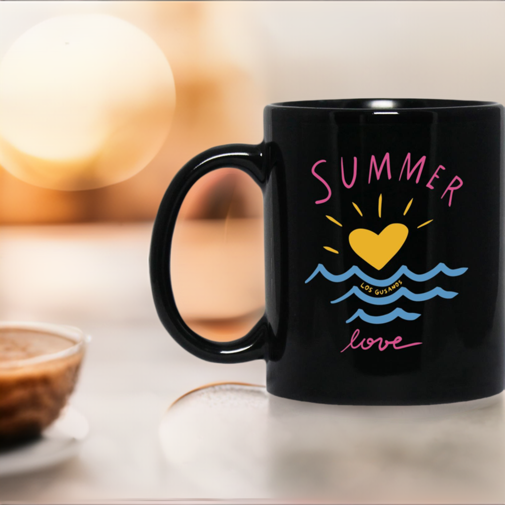 11 oz. Black Mug, Summer - LOS GUSANOS