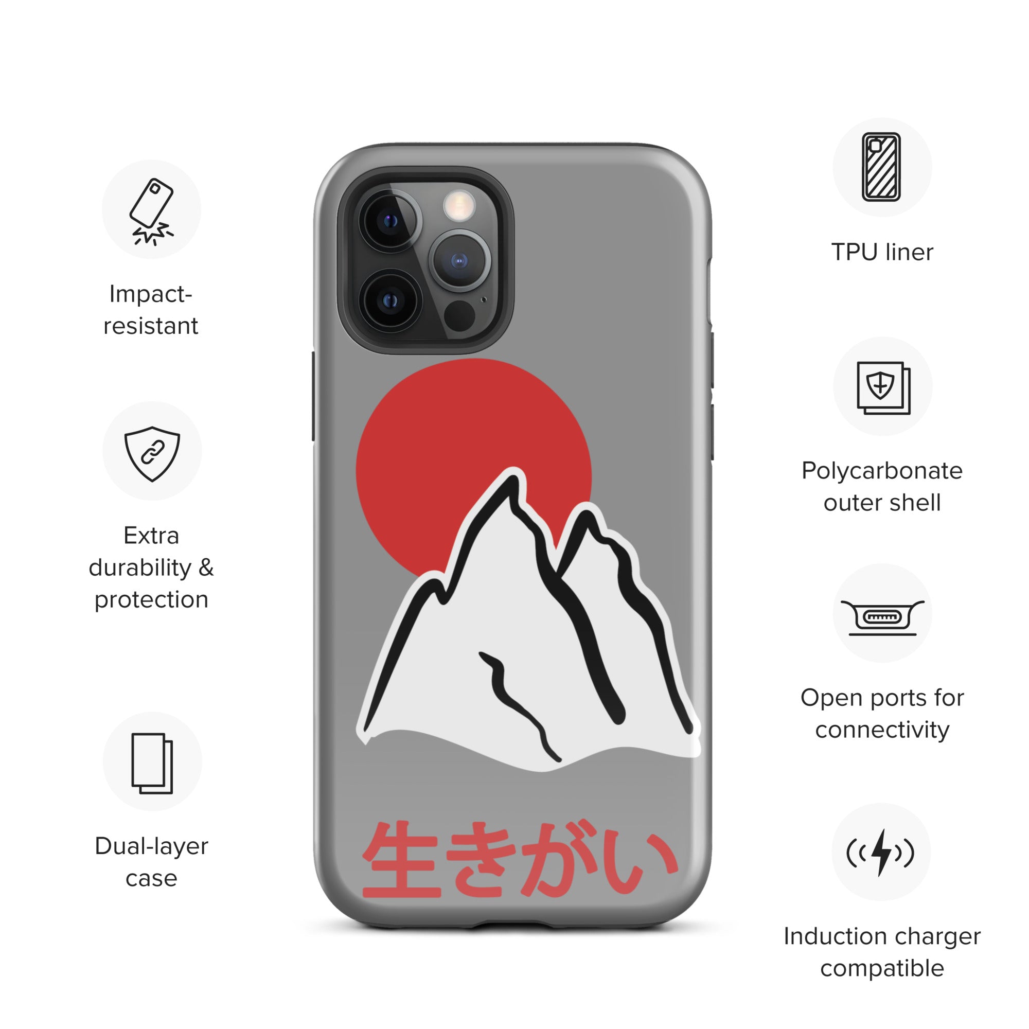 Tough Case for iPhone® - Ikigai 生きがい Design by Los Gusanos | Durable Shockproof Case for Everyday Protection