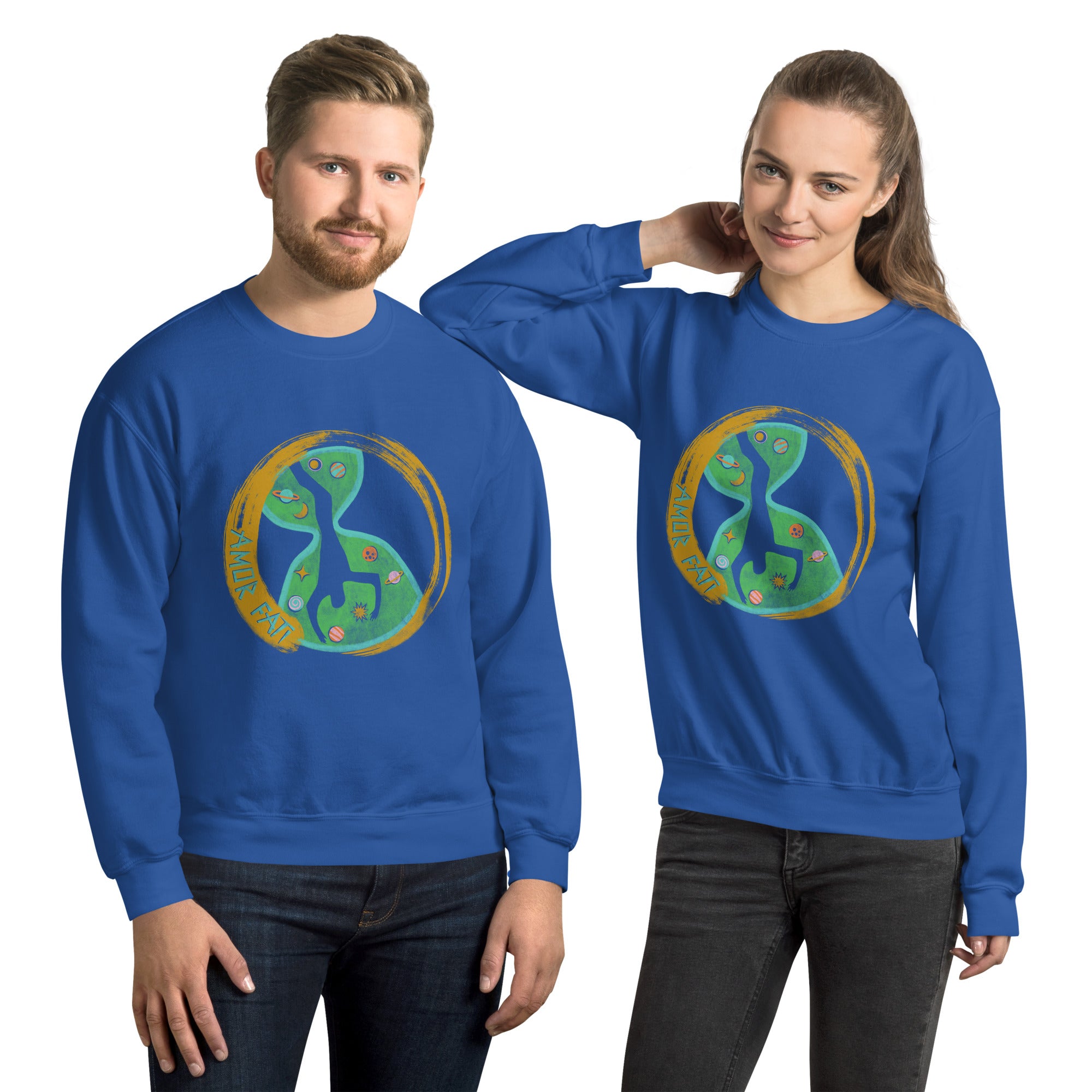 Unisex Sweatshirt - Amor Fati Design by Los Gusanos | Essential Graphic Sweatshirt for Men & Women